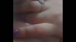 Young native babes rubbing her fresh shaved pussy